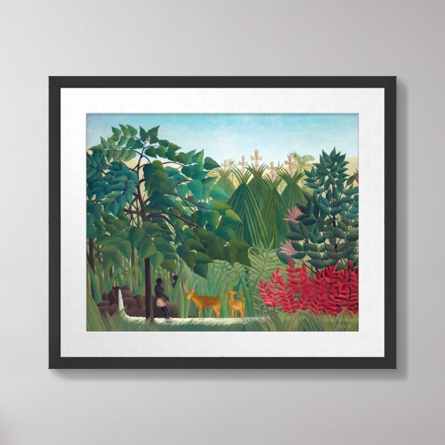 Henri Rousseau - The Waterfall Framed Art (Framed Front)