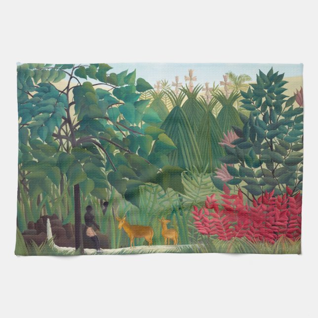 Henri Rousseau - The Waterfall Kitchen Towel (Horizontal)