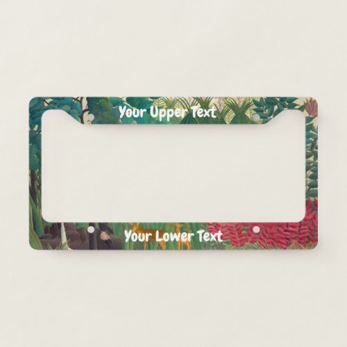 Henri Rousseau _ The Waterfall License Plate Frame