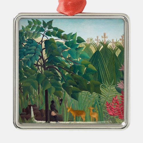 Henri Rousseau _ The Waterfall Metal Ornament