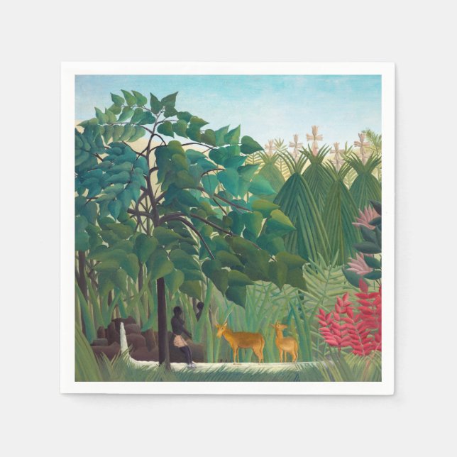 Henri Rousseau - The Waterfall Napkins (Front)