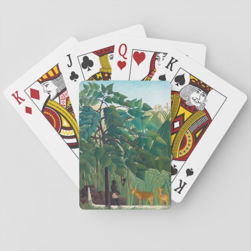 Henri Rousseau _ The Waterfall Poker Cards