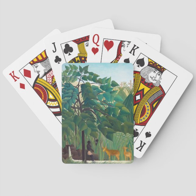 Henri Rousseau - The Waterfall Poker Cards (Back)