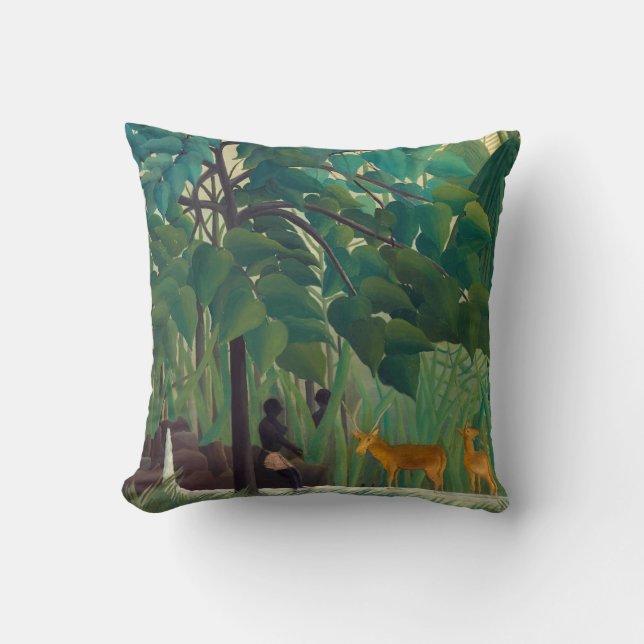 Henri Rousseau - The Waterfall Throw Pillow (Front)
