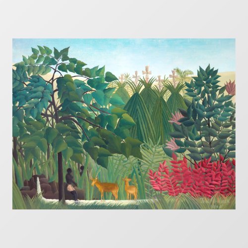 Henri Rousseau _ The Waterfall Window Cling