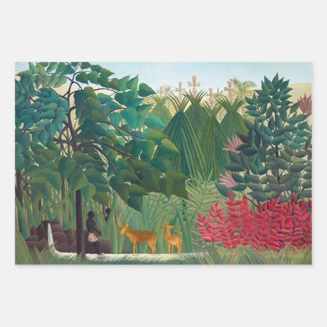 Henri Rousseau - The Waterfall Wrapping Paper Sheets (Front)