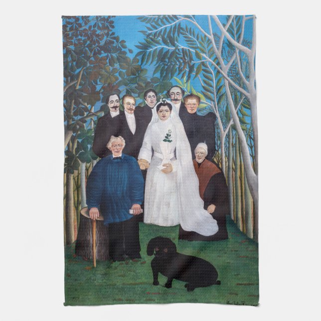 Henri Rousseau - The Wedding Party Kitchen Towel (Vertical)