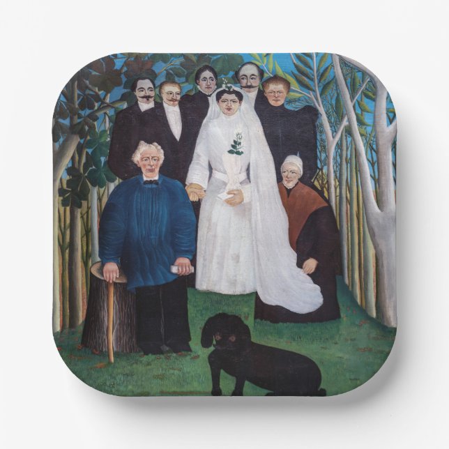 Henri Rousseau - The Wedding Party Paper Plates (Front)