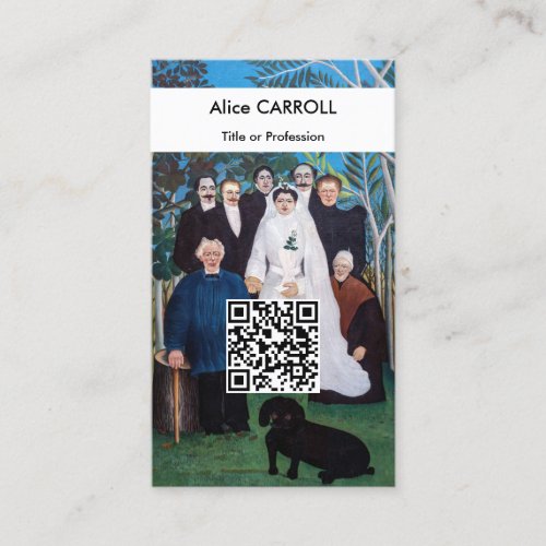 Henri Rousseau _ The Wedding Party _ QR Code Business Card