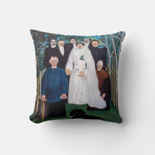 Henri Rousseau - The Wedding Party Throw Pillow