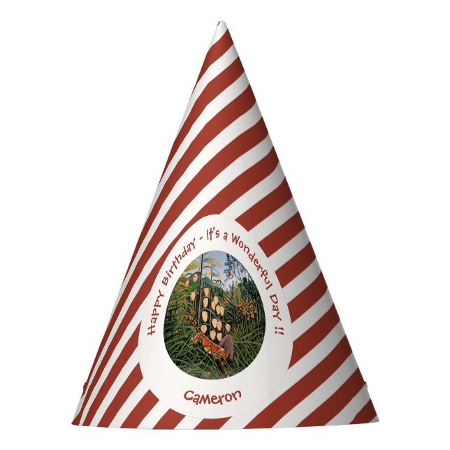 Henri Rousseau Tiger & Bull Party Items Collection Hat (Front)