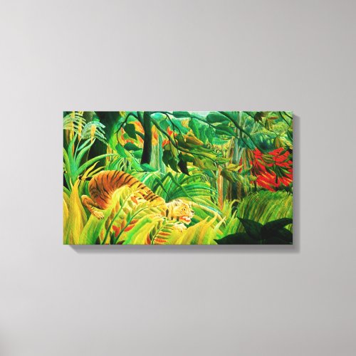 Henri Rousseau Tiger in a Tropical Storm Canvas Print