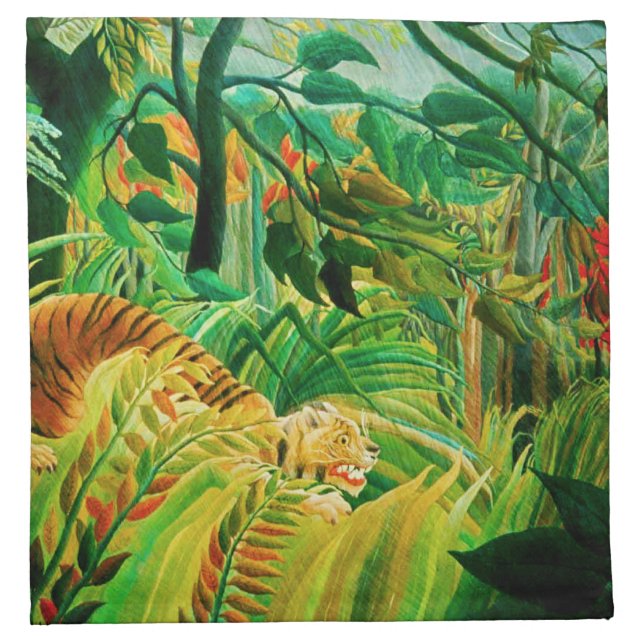 Henri Rousseau Tiger in a Tropical Storm Napkins (Front)