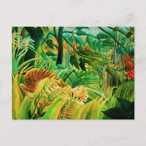 Henri Rousseau Tiger in a Tropical Storm Postcard