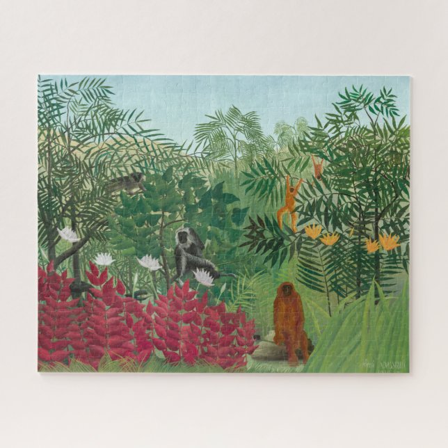 Henri Rousseau - Tropical Forest with Monkeys Jigsaw Puzzle (Horizontal)