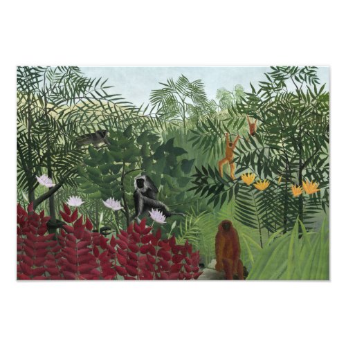 Henri Rousseau _ Tropical Forest with Monkeys Photo Print