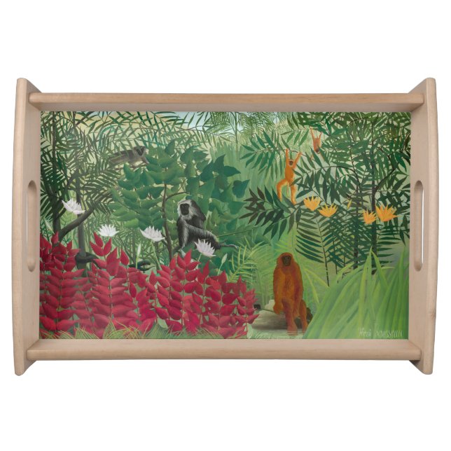 Henri Rousseau - Tropical Forest with Monkeys Serving Tray (Front)