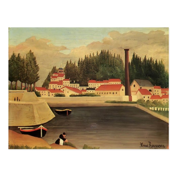 Henri Rousseau  Village near a Factory Post Cards