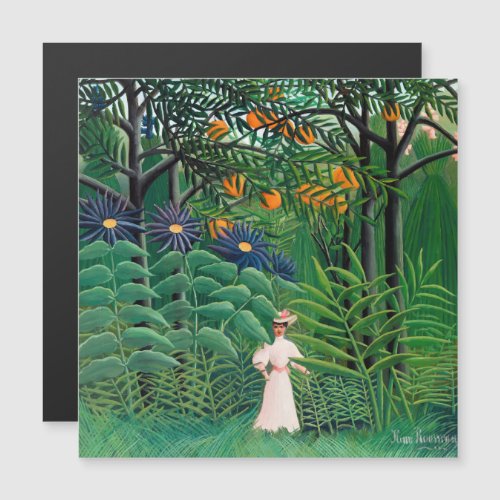 Henri Rousseau _ Woman in Forest Magnetic Card