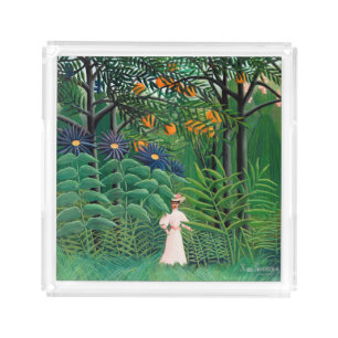 Henri Rousseau - Woman Walking in an Exotic Forest Acrylic Tray