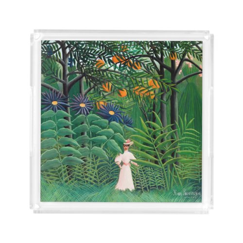 Henri Rousseau _ Woman Walking in an Exotic Forest Acrylic Tray