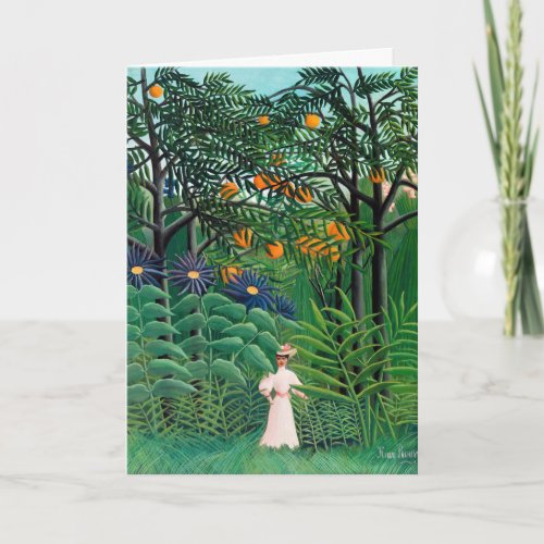 Henri Rousseau _ Woman Walking in an Exotic Forest Card