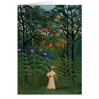 Henri Rousseau- Woman Walking in an Exotic Forest Cards