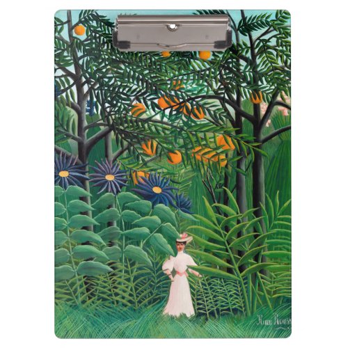 Henri Rousseau _ Woman Walking in an Exotic Forest Clipboard