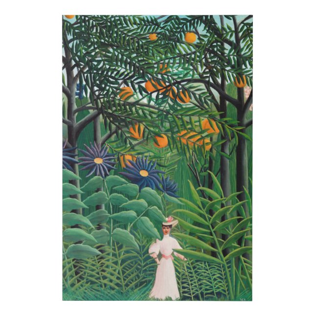 Henri Rousseau - Woman Walking in an Exotic Forest Faux Canvas Print (Front)