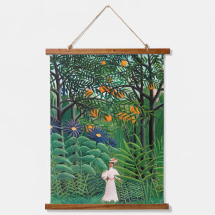 Henri Rousseau - Woman Walking in an Exotic Forest Hanging Tapestry