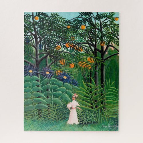 Henri Rousseau _ Woman Walking in an Exotic Forest Jigsaw Puzzle