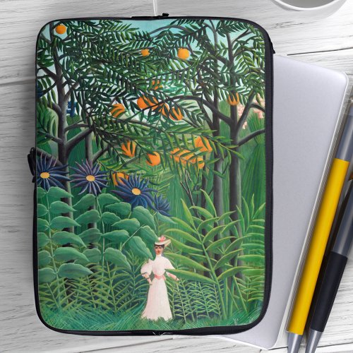 Henri Rousseau _ Woman Walking in an Exotic Forest Laptop Sleeve