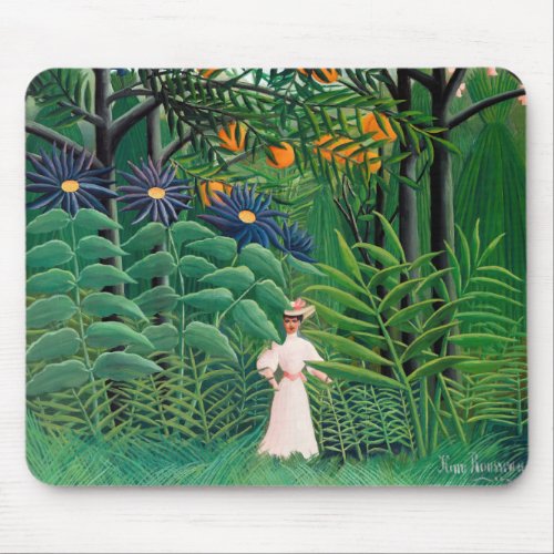 Henri Rousseau _ Woman Walking in an Exotic Forest Mouse Pad