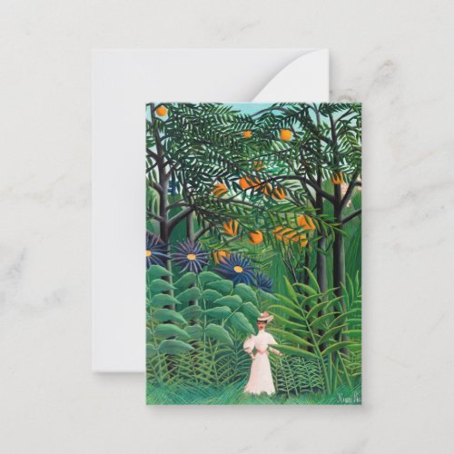 Henri Rousseau _ Woman Walking in an Exotic Forest Note Card