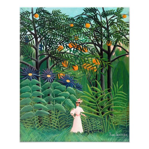 Henri Rousseau _ Woman Walking in an Exotic Forest Photo Print