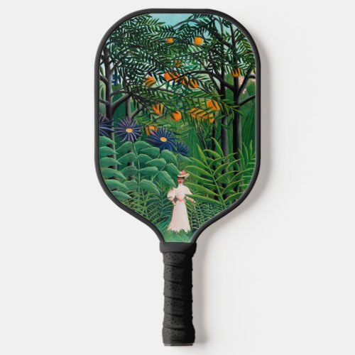 Henri Rousseau _ Woman Walking in an Exotic Forest Pickleball Paddle