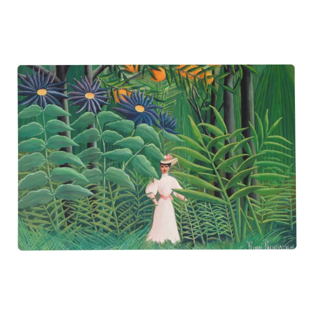 Henri Rousseau - Woman Walking in an Exotic Forest Placemat (Front)