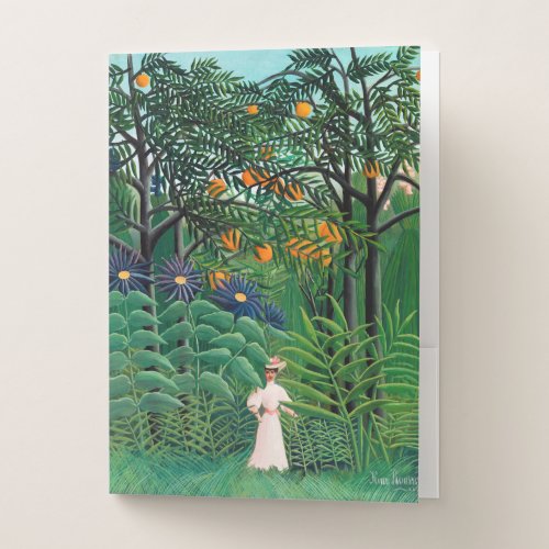 Henri Rousseau _ Woman Walking in an Exotic Forest Pocket Folder