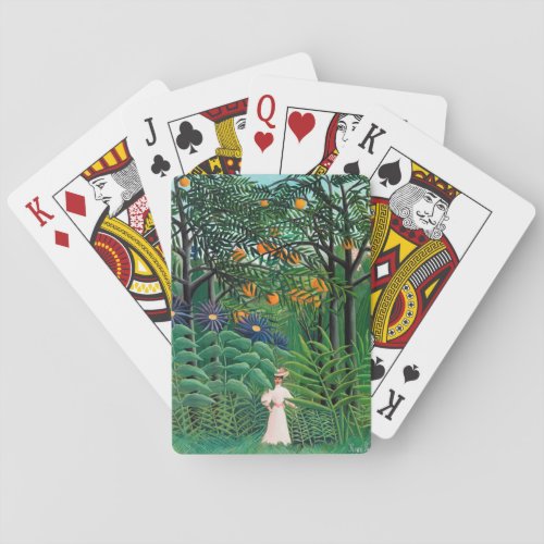 Henri Rousseau _ Woman Walking in an Exotic Forest Poker Cards