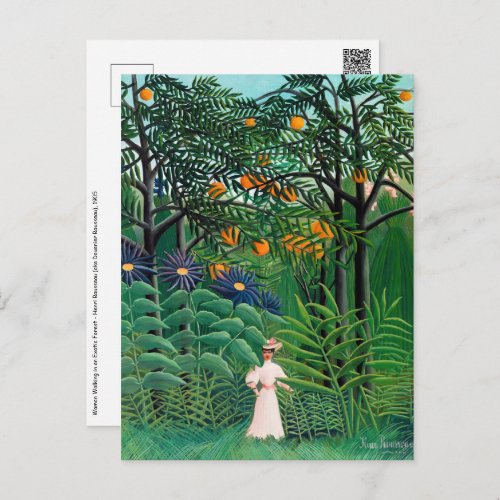 Henri Rousseau _ Woman Walking in an Exotic Forest Postcard