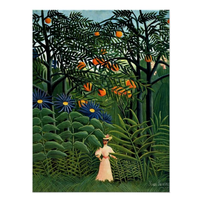 Henri Rousseau - Woman Walking in an Exotic Forest Poster (Front)