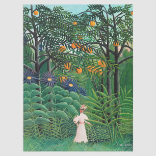 Henri Rousseau - Woman Walking in an Exotic Forest Tissue Paper