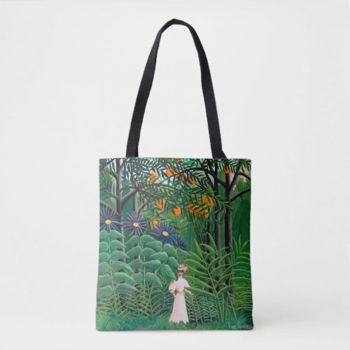 Henri Rousseau _ Woman Walking in an Exotic Forest Tote Bag