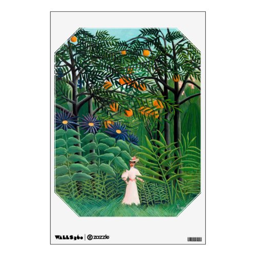 Henri Rousseau _ Woman Walking in an Exotic Forest Wall Decal