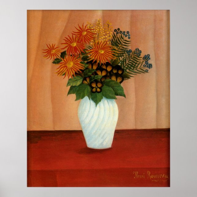 Henri Rousseau's Bouquet of Flowers (circa 1900) Poster (Front)