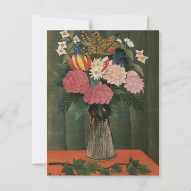 Henri Rousseau's Flowers in a Vase (1909) Invitation (Front)
