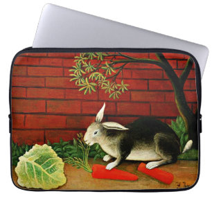 Henri Rousseau's painting, Rabbit, Laptop Sleeve
