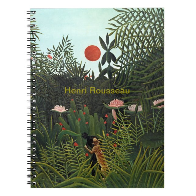 Henri Rousseau's Virgin Forest with Sunset Name Notebook (Front)