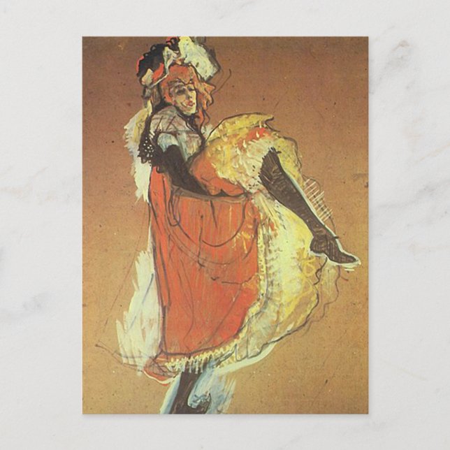Henri Toulouse Lautrec - Jane Arvil Dancing Postcard (Front)