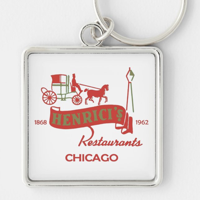 Henrici's Restaurant, Chicago, IL 1868-1962 Keychain (Front)